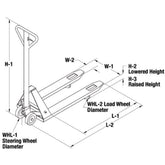 Wesco STAINLESS STEEL PALLET TRUCK - 272152 - Backyard Provider